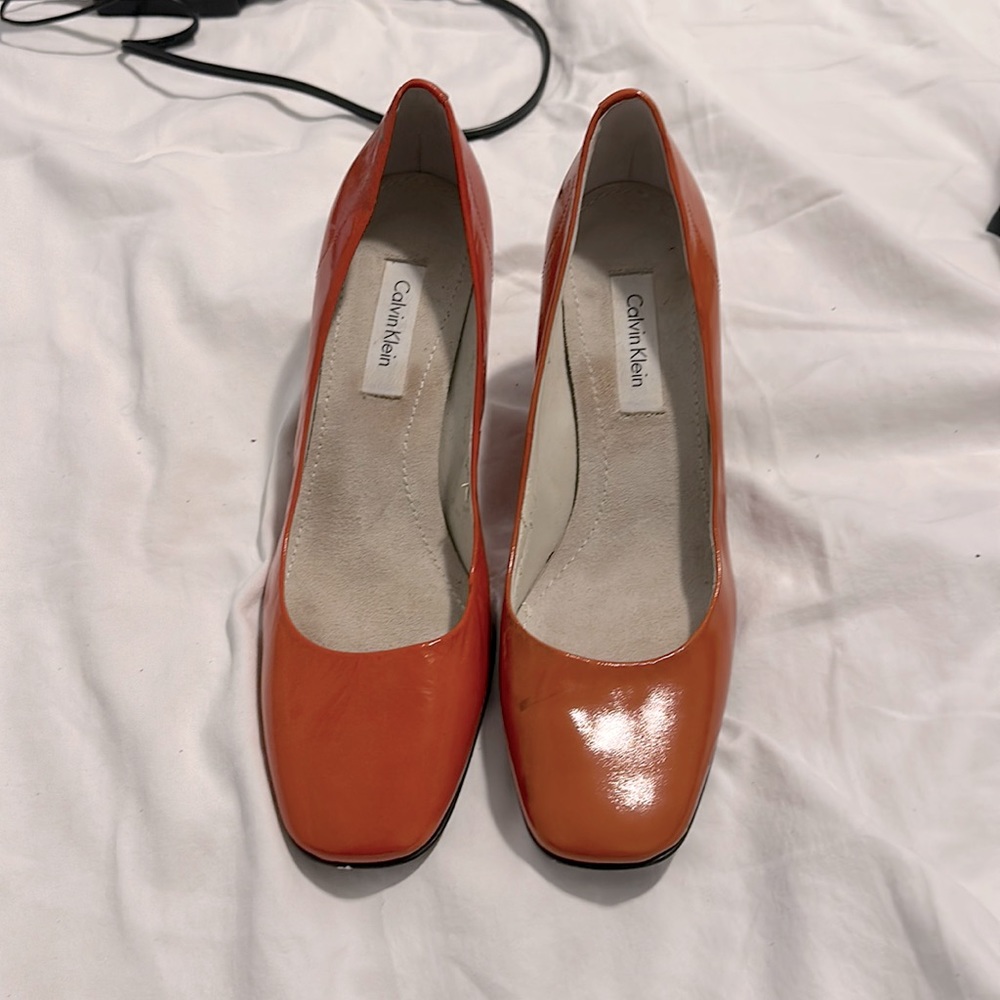 Burnt orange calvin klein heels